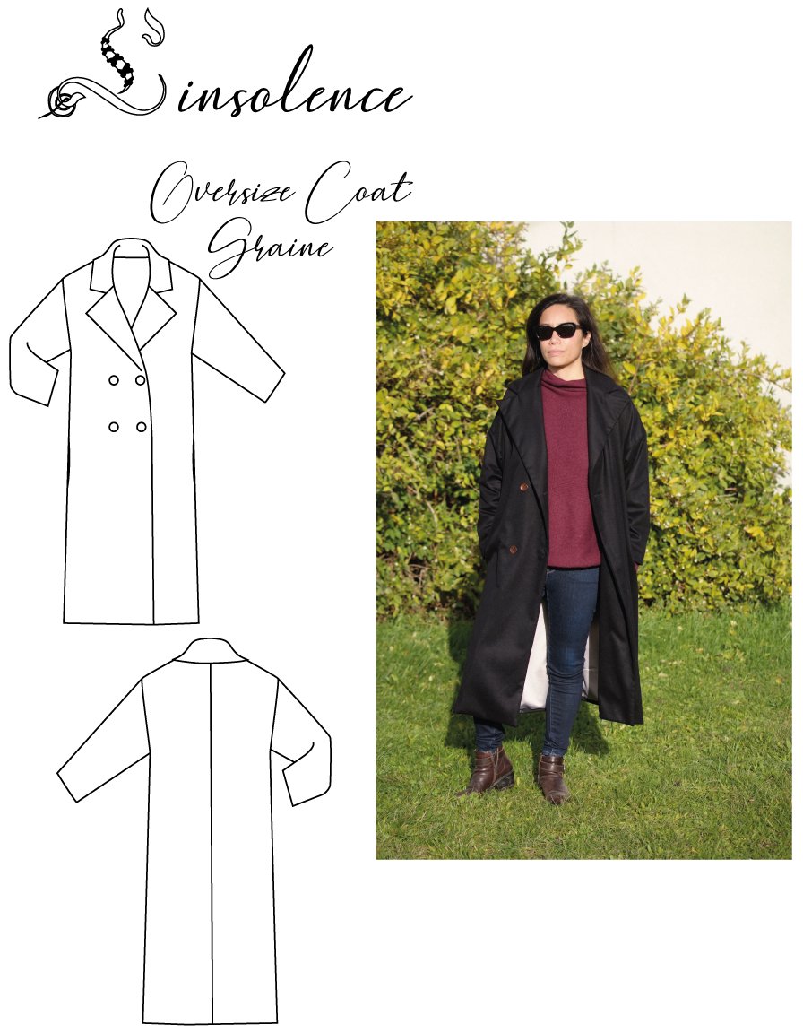 Sewing pattern Oversize coat Graine