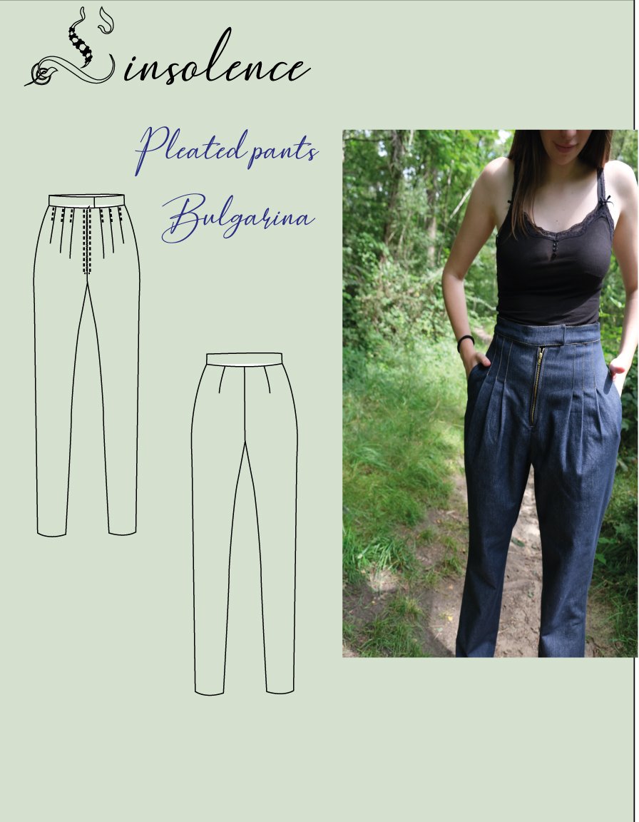 Sewing pattern Pleated pants Bulgarina