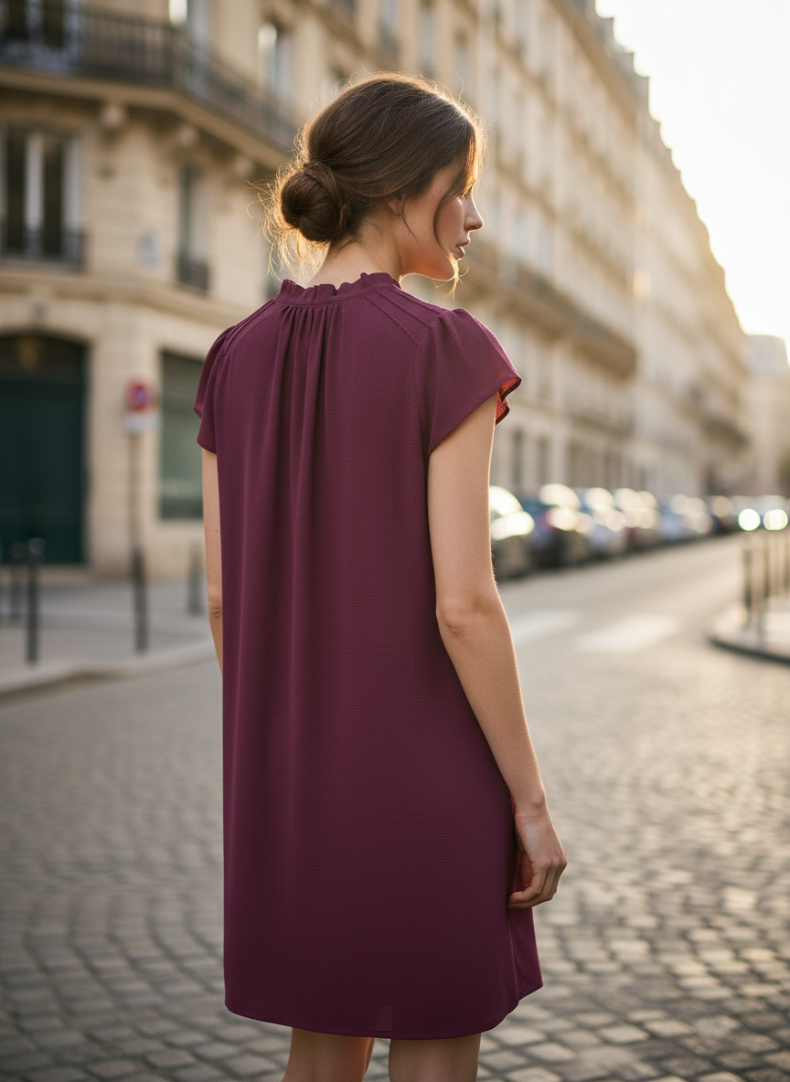 Patron de couture Robe en crêpe viscose - 3