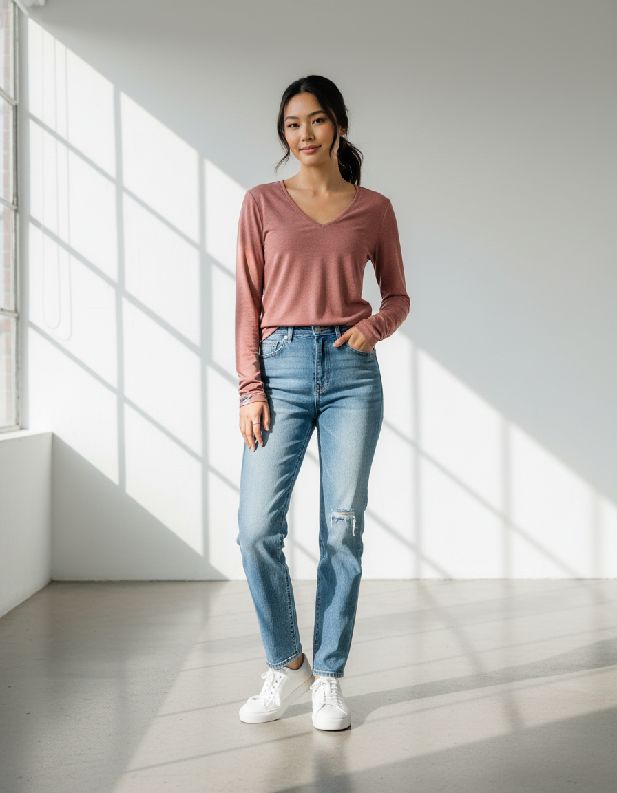 Sewing pattern Long sleeve T shirt - 6