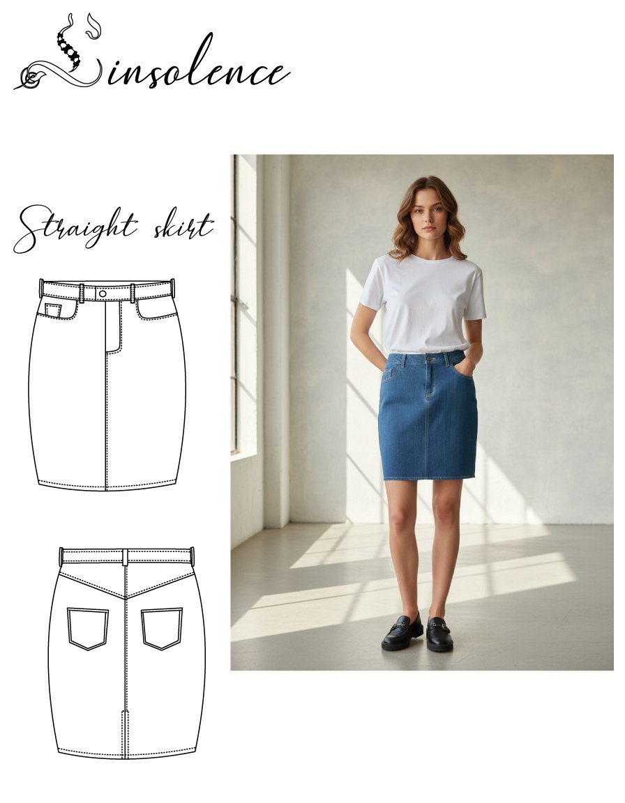 PDF Straight skirt pattern - 2
