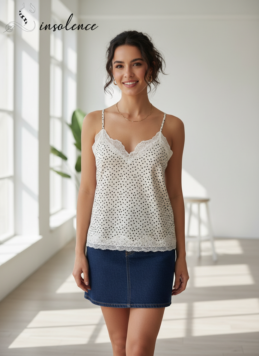 Top Caraco en satin