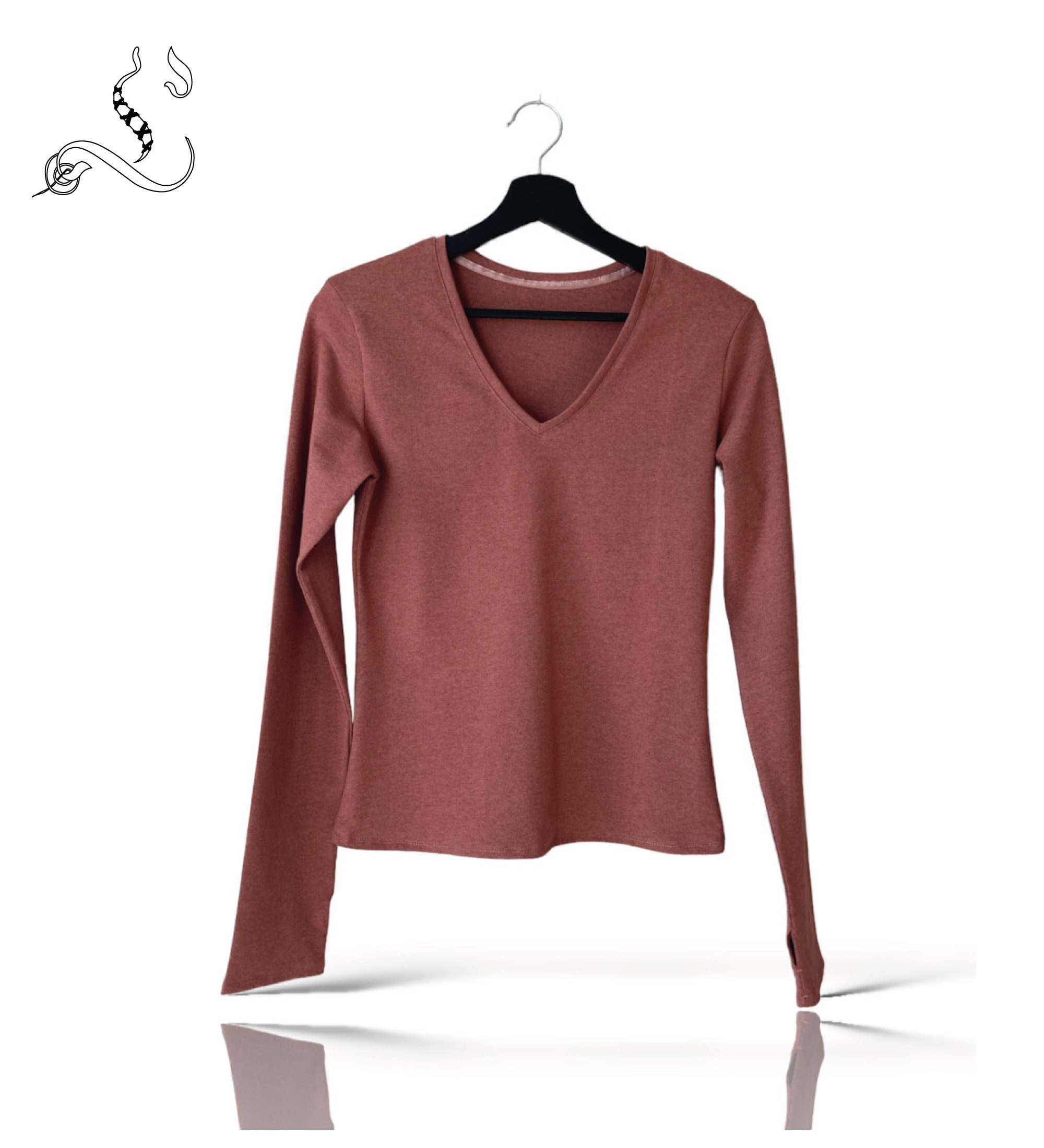 T shirt Manches longues avec trou pour pouce apparent - 5